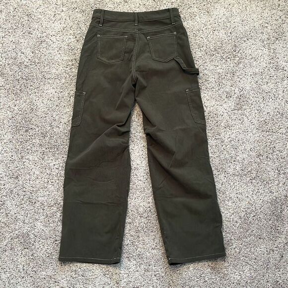 DOKOTOO Dark Olive Green Corduroy Cargo Pants Size 6 - Picture 3 of 6
